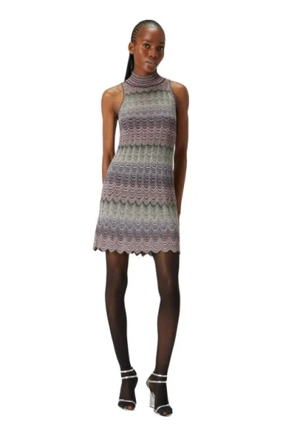 Missoni Sleeveless Mini-dress With Lamé Greek Motif In Multicoloured 2