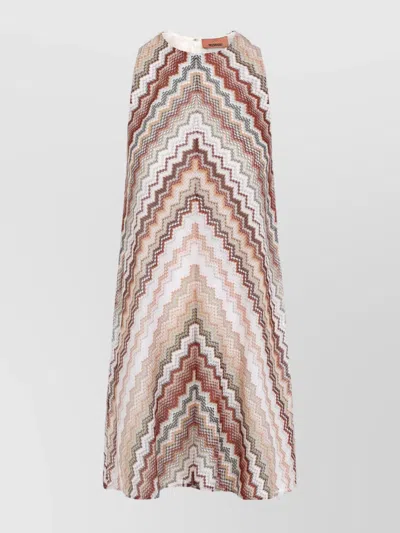 MISSONI SLEEVELESS MINI DRESS ZIGZAG PATTERN