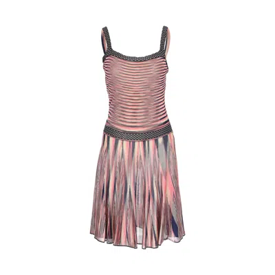 Missoni Sleeveless Pattern Knit Dress - '10s In Pink