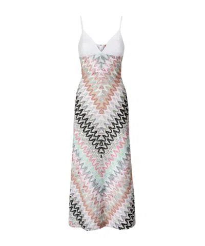 Missoni Sleeveless Patterned Midi Dress In Multi