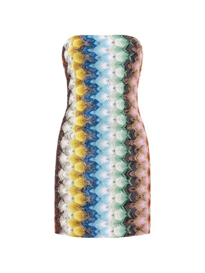 Missoni Sleeveless Short Dress In Multi