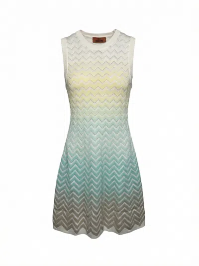 Missoni Sleeveless Short Dress In Multi