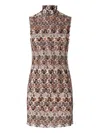 Missoni Minikleid Mit Stehkragen Aus Strukturierter Spitze In Multi