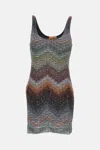 Missoni Zigzag Metallic Sequin Caperdoni Knit Minidress In Multi