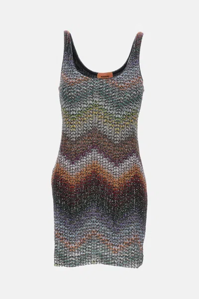 Missoni Sleeveless Short Dress In Multi