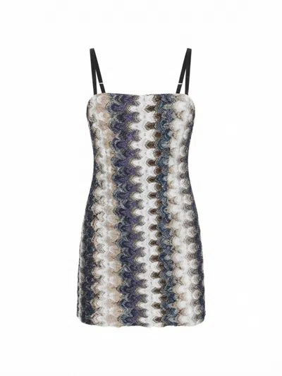 Missoni Sleeveless Short Dress In Multi