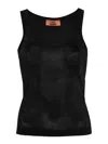Missoni Metallic-threading Scoop-neck Tank Top In Black