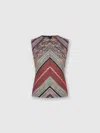 Missoni Metallic Chevron Tank Top In Multicoloured