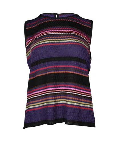 Missoni Sleeveless Top In Multicolor Rayon In Purple
