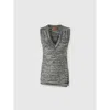 Shop Missoni Sleeveless Top In Slub Knit With Sequins And V-neck In Green & Black