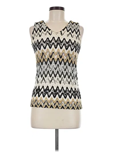 Pre-owned Missoni Sleeveless Top Ivory V-neck Tops