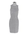 Missoni Sleeveless Turtleneck Dress In Grey Viscose In Grey