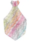 Missoni Mare Printed Cotton And Silk-blend Halterneck Top In ホワイト