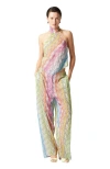 Missoni Sleeveless Turtleneck Top In Printed Cotton And Silk Blend In Multicoloured 2
