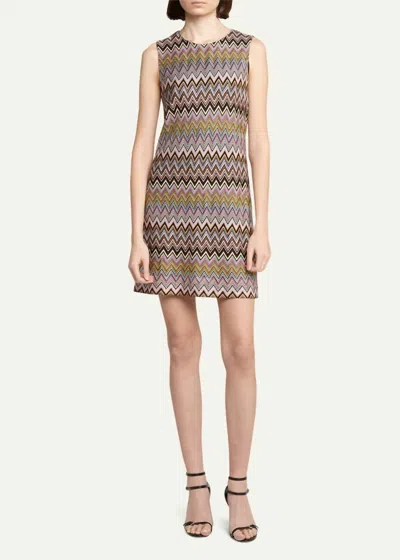 Missoni Sleeveless Zig-zag Dress In Multicolor