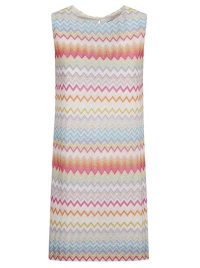 Missoni Sleeveless Zigzag Dress In Multicolor