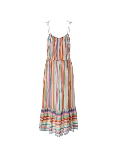 Missoni Sleeveless Zigzag-pattern Maxi Dress In Multi