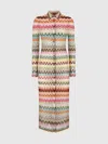 Missoni Slim Cardigan With Striped Lace Collar