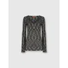 Missoni Slim Fit V-neck Sweater In Lace In Black