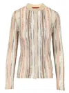 Missoni Striped Lame Slub Cardigan