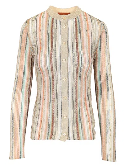 Missoni Slim Lamé Cardigan Knitwear Multicolor