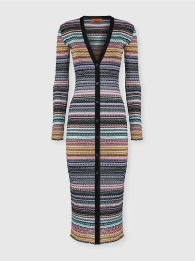 MISSONI MISSONI SLIM LONG STRIPED CARDIGAN
