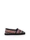 Missoni Espadrillas Slip On In Tessuto Chevron