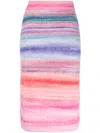 Missoni Wool Blend Skirt With Iconic Pattern In Pink