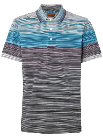 Missoni Stripe-pattern Cotton Polo Shirt In S72eq