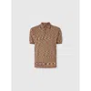 Missoni Slub Cotton Polo Shirt In Orange