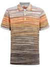 Missoni Slub Cotton Polo Shirt In Multicoloured