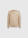 Missoni Slub Crew-neck Jumper In Beige