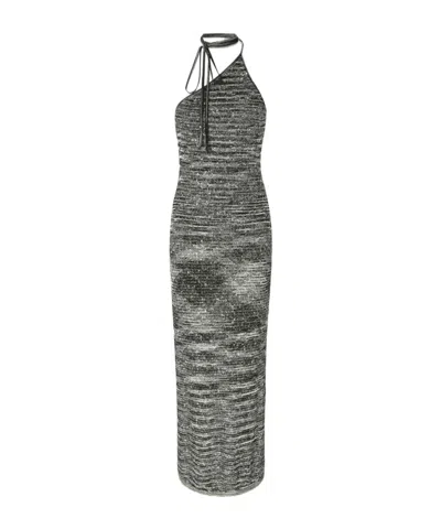 MISSONI MISSONI ONE-SHOULDER SEQUIN EMBELLISHED LONG DRESS