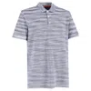 Missoni Slub Short Sleeve Polo Shirt In Multicolor Cotton In Blue