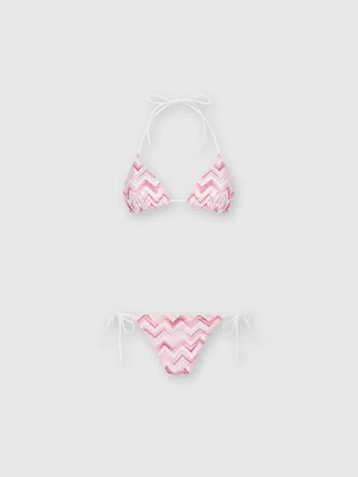 MISSONI SLUB ZICKZACK-BIKINI AUS VISKOSEMISCHUNG