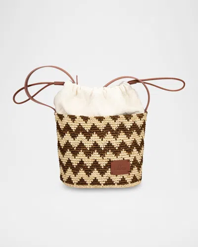 Missoni Small Chevron Raffia Bucket Bag