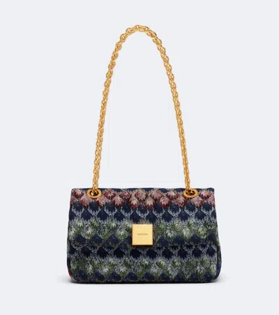 Missoni Small Lace Shoulder Bag In Black