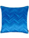 Missoni Small Layers Inlay Zigzag Cushion In Blue