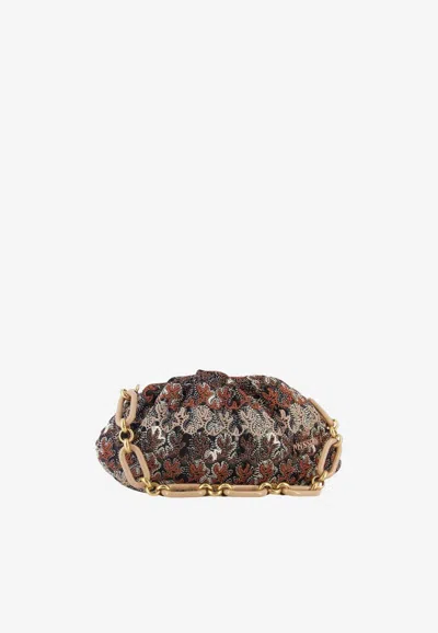 Missoni Small Raschel Knit Clutch Bag In Brown
