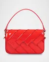 Missoni Small Wave Patent Leather Shoulder Bag In Patent Leather Red