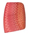 Missoni Smocked Mini Skirt In Red