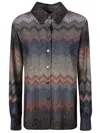 Missoni Zig-zag Pattern Shirt In Blue