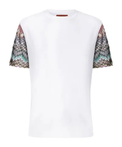 MISSONI MISSONI SNAKE PATTERN INSERT SHORT SLEEVE T-SHIRT