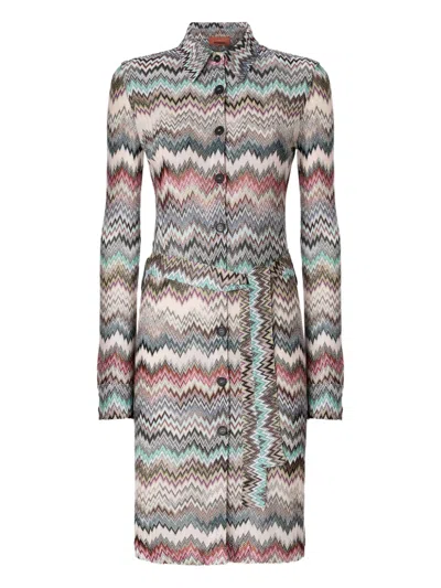 MISSONI SNAKE-PATTERN SHIRT DRESS