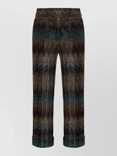 Missoni Straight-leg Casual Pants In Brown
