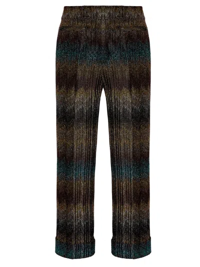 Missoni Snake-pattern Viscose Lamé Flared Trousers