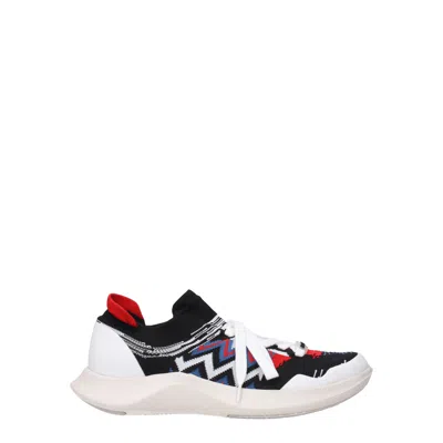 Missoni Sneakers Acbc Woman Fabric Multicolor/red In Black