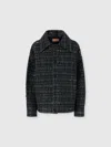 Missoni Overshirt With Wave Check Pattern In Blue