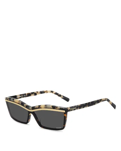 Missoni Solid Rectangular Sunglasses, 63mm