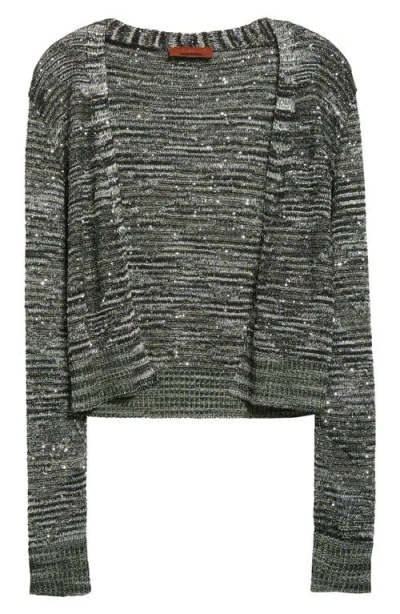 Missoni Space Dye Metallic Stripe Sequin Cardigan